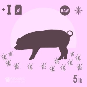Raw Free Range Pork with Bones and Supplements - Frozen - 5lb - Pet Food