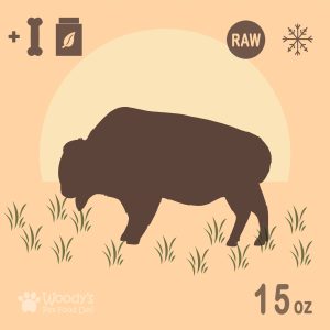 Raw Free Range Bison with Bones and Supplements (5lb) - Frozen - Pet Food