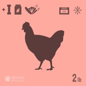 Cooked Chicken - Bones, Supplements, Vegetables - Frozen - 2lb - Pet Food