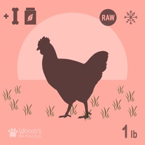 Raw Free Range Chicken with Bones and Supplements - Frozen - 1lb - Pet Food