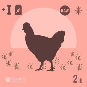 Raw Free Range Chicken with Bones and Supplements - Frozen - 2lb - Pet Food