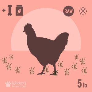 Raw Free Range Chicken with Bones and Supplements - Frozen - 5lb - Pet Food