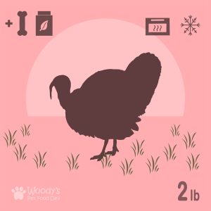 Cooked Free Range Turkey with Bones and Supplements - 2lb - Pet Food