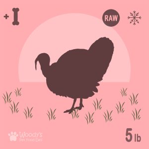 Raw Free Range Turkey (5lb) with Bones - Frozen - Pet Food
