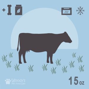 Grass-Fed Beef with Chicken Bones and Supplements (15oz) - Cooked - Frozen - Pet Food