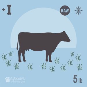 Raw Grass-fed Beef with Chicken Bones - Frozen - 5lb - Pet Food