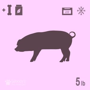 Cooked Pork with Bones and Supplements - Frozen - 5lb - Pet Food