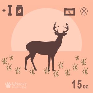 Free Range Venison with Bones and Supplements - Cooked - Frozen - 15oz - Pet Food