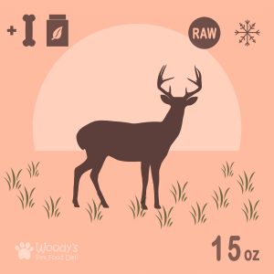 Raw Free Range Venison with Bones and Supplements - Frozen - 15oz - Pet Food